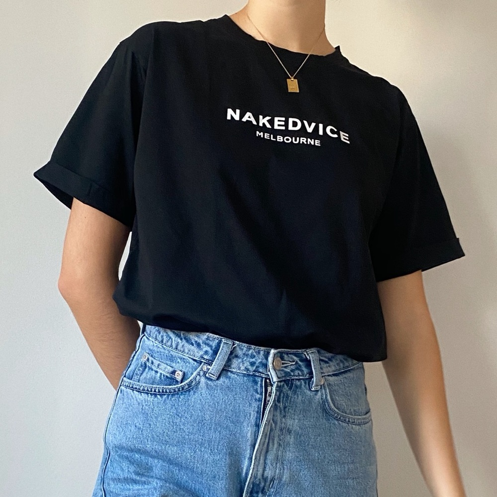 Naked Vice black graphic tee